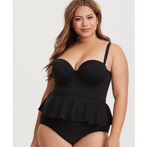 Black pushup multi way midkini